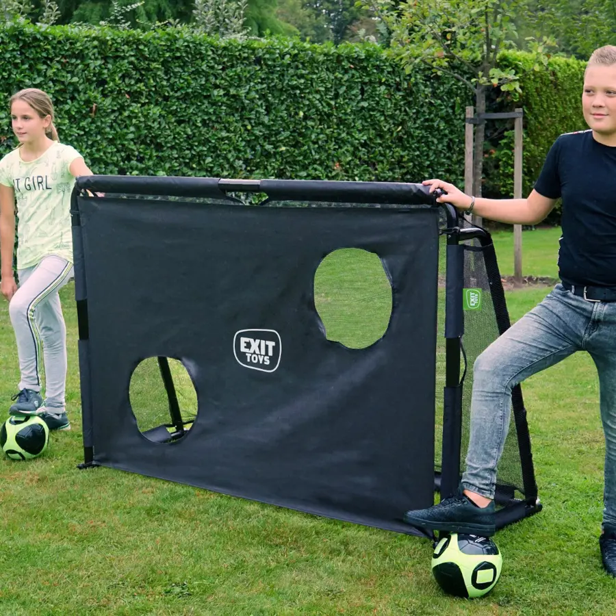 Fotbollsmål i stål EXIT Maestro 180 x 120cm | Svart | Trädgårdsmål 