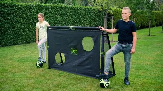 Fotbollsmål i stål EXIT Maestro 180 x 120cm | Svart | Trädgårdsmål 