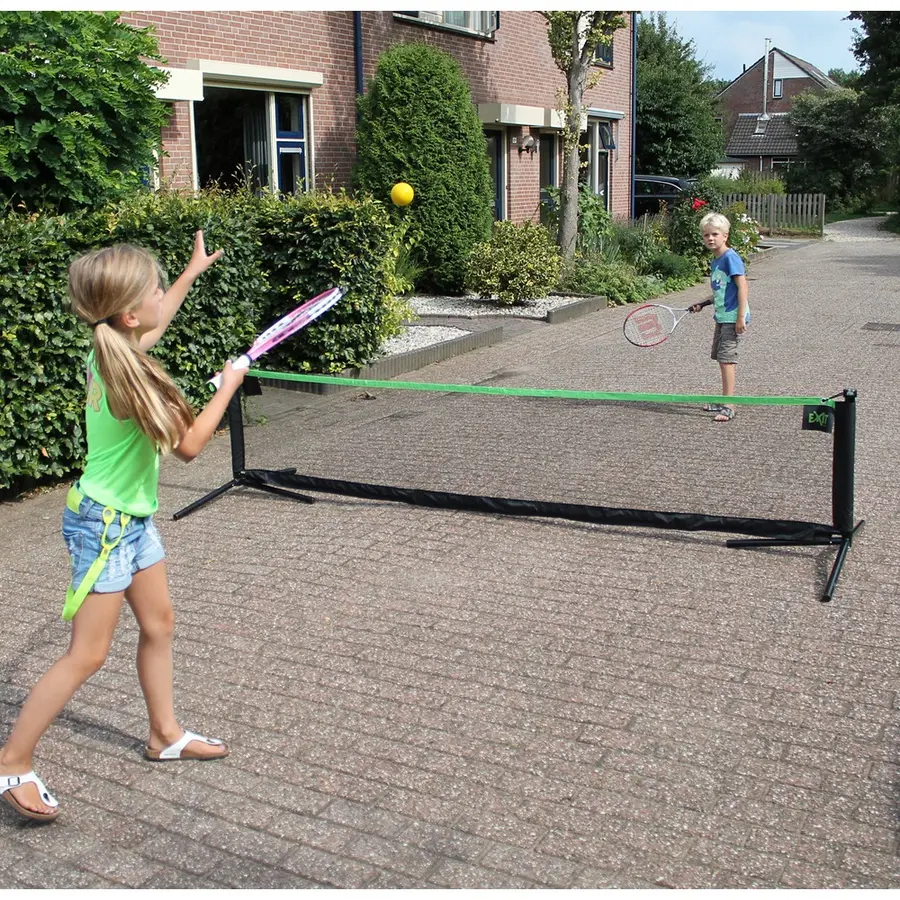 EXIT reglerbart sportnät 3 m Badmintonnät tennisnät volleybollnät 