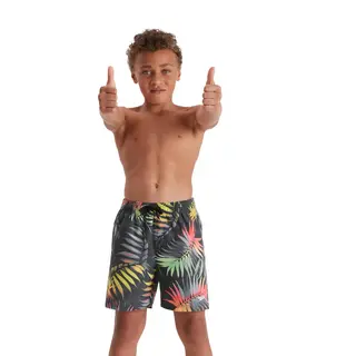 Printed 15 Badeshorts jr 128 cm Speedo|Svart/Flerfarget|Peached Poly Eco