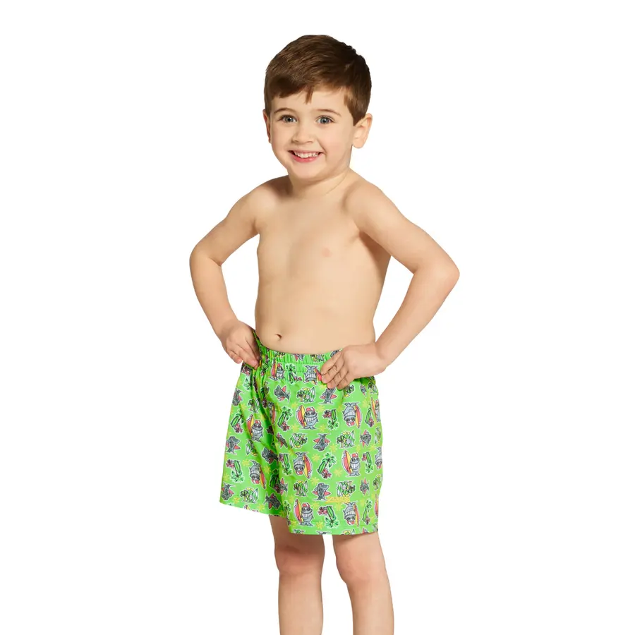 Finzilla Wateshorts Badshorts 98cm Zoggs | Grön/Flerfärgad | Ecodura 