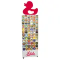 S&#228;ljdisplay f&#246;r 72 Badankor - med hjul Endast displayen - 196x56x46cm
