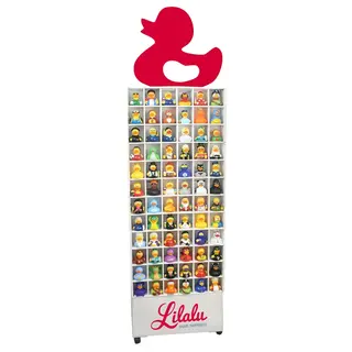 S&#228;ljdisplay f&#246;r 72 Badankor - med hjul Endast displayen - 196x56x46cm