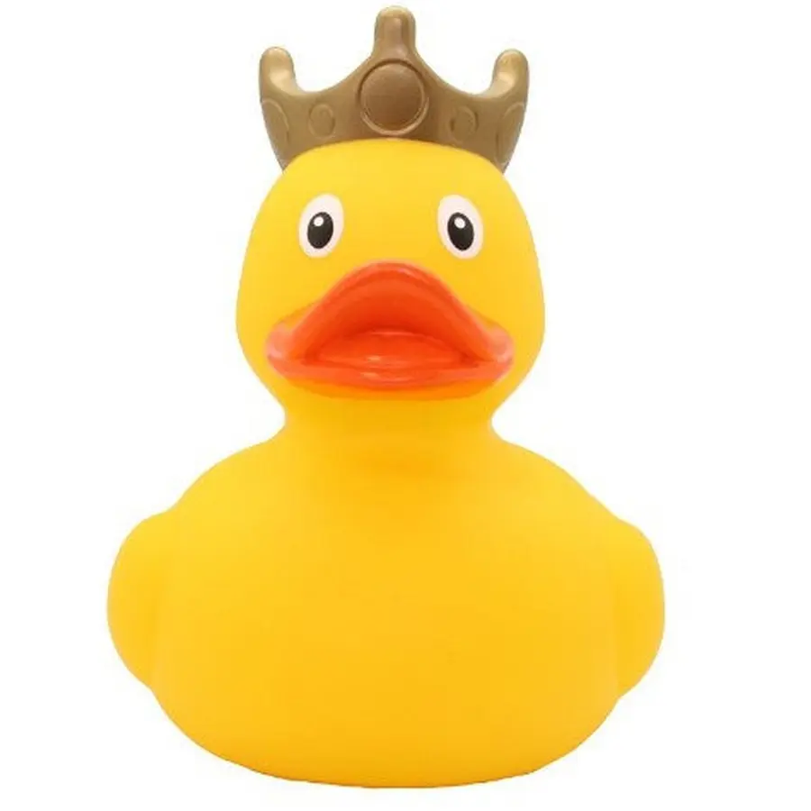 Badeand Stor | 23 cm | gul Ekstra stor badeand med krone 