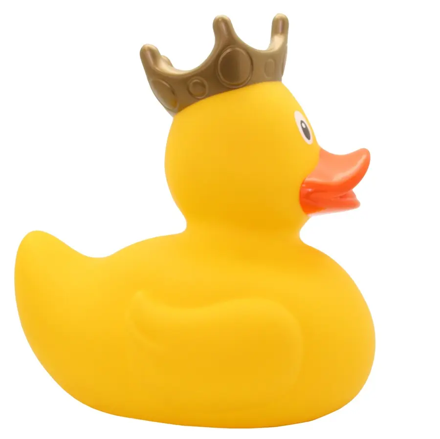Badeand Stor | 23 cm | gul Ekstra stor badeand med krone 