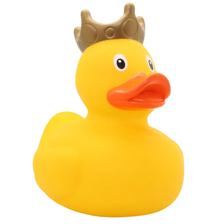 Badeand Stor | 23 cm | gul Ekstra stor badeand med krone 