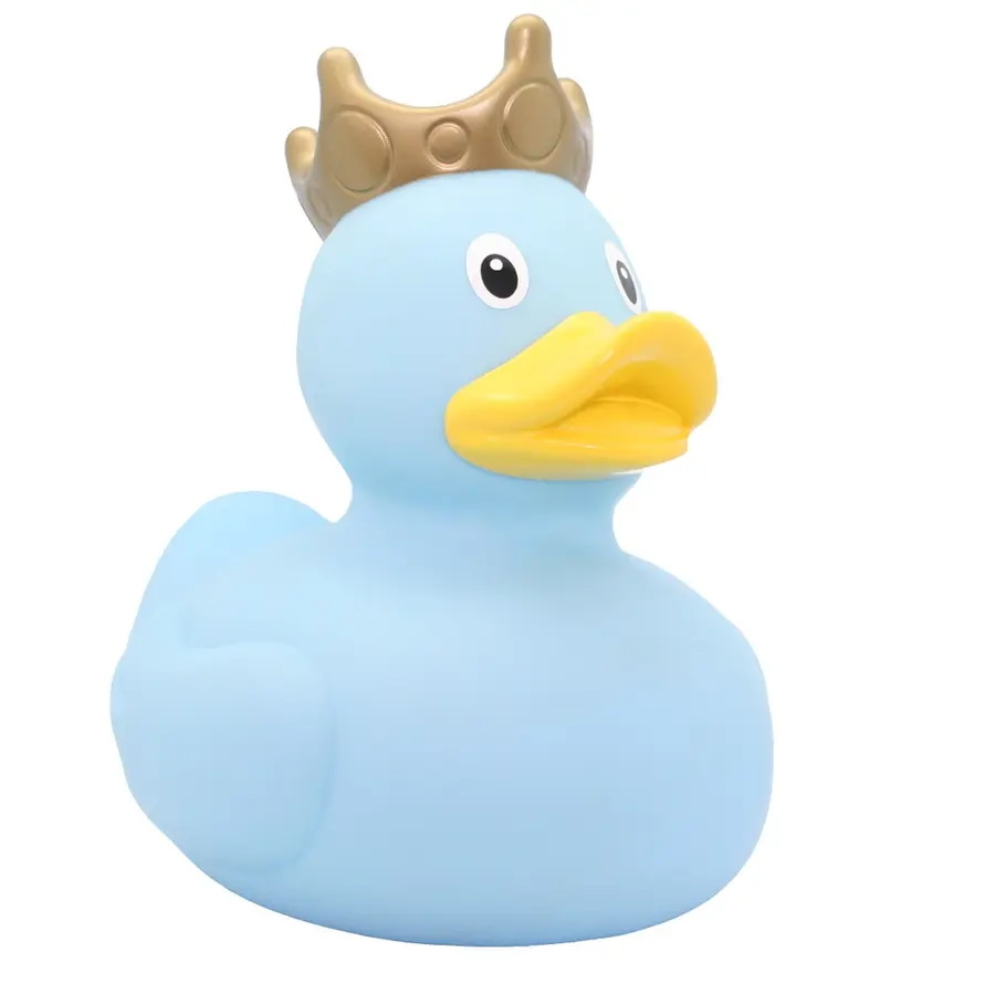 Badeand Stor | 23 cm | blå Ekstra stor badeand med krone 