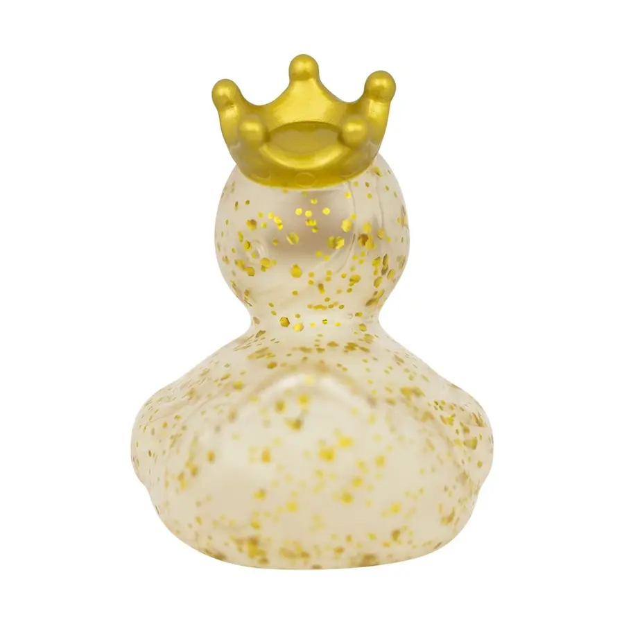Badeand Glitter med krone | Gull 
