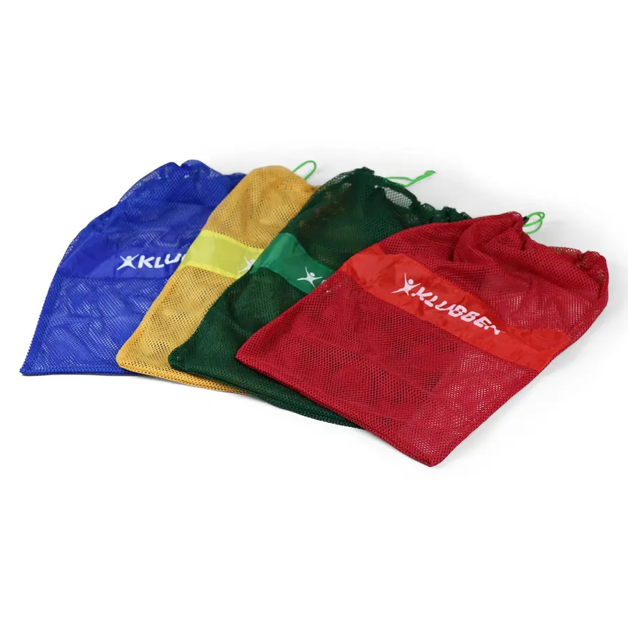 Nettingbag mesh sett 4 stk Blå - Grønn - Gul - Rød | 60x40 cm 