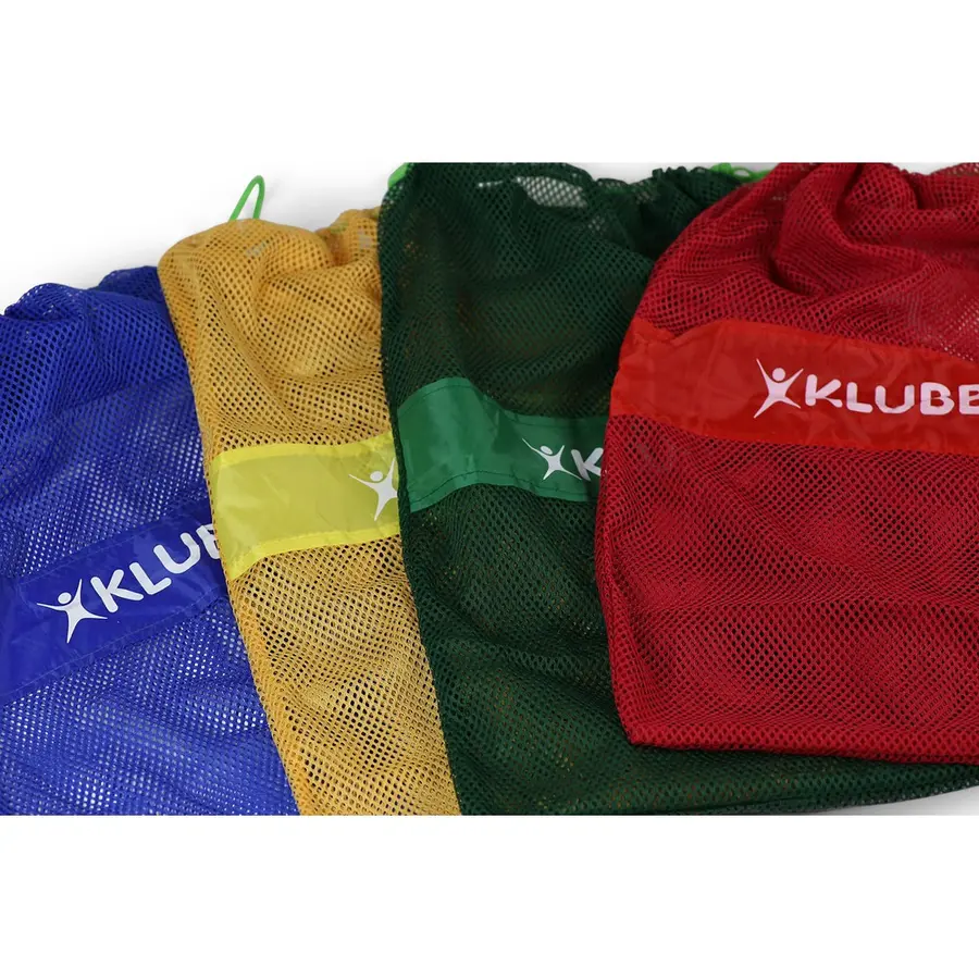 Nettingbag mesh sett 4 stk Blå - Grønn - Gul - Rød | 60x40 cm 