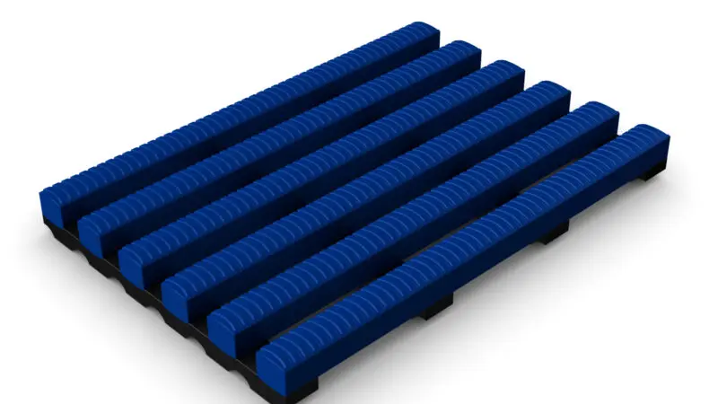 Heronrib - sklisikker matte 10x1m -Blå For våte arealer med barfottrafikk 