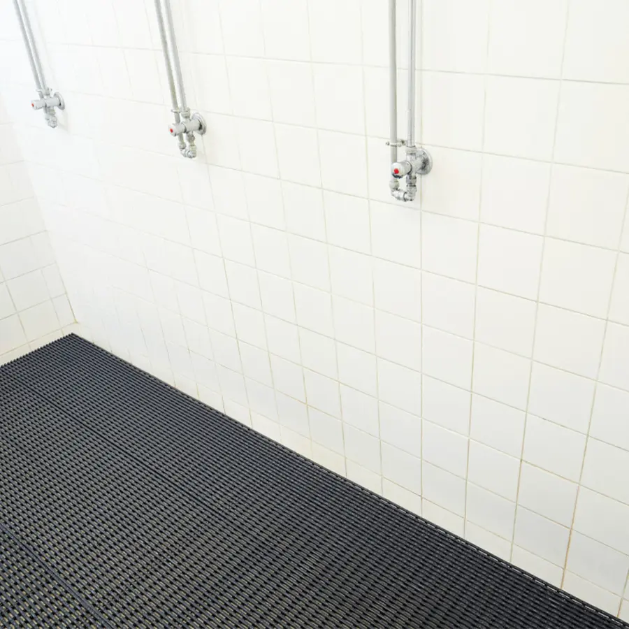 Heronrib - sklisikker matte 10x1m -Blå For våte arealer med barfottrafikk 
