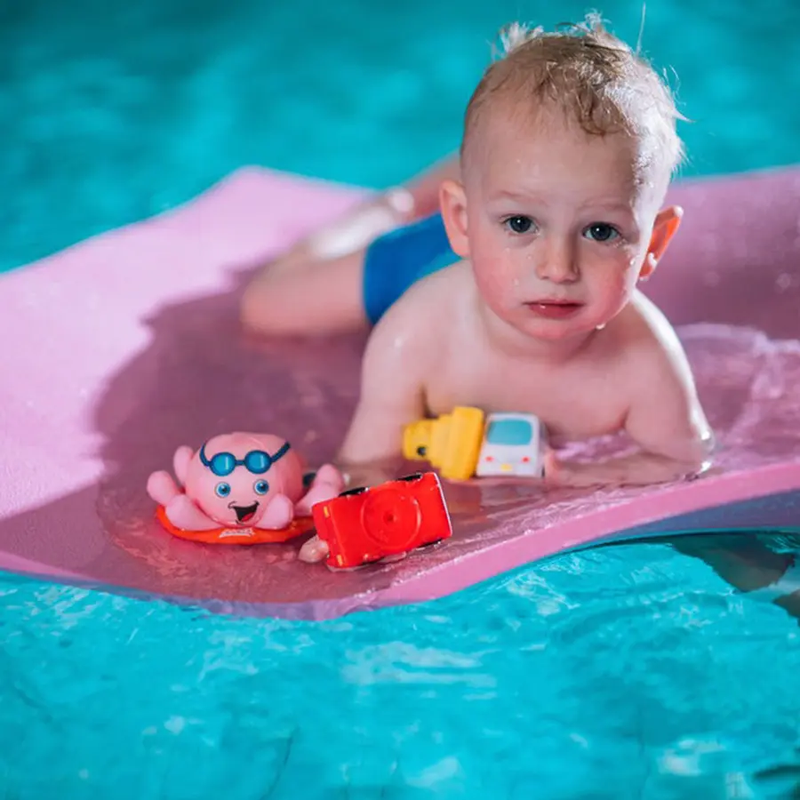 Baby Play Raft -100 x 75 x 1,5 cm - Rosa Aqualand tunn flytmatta - Rosa färg 