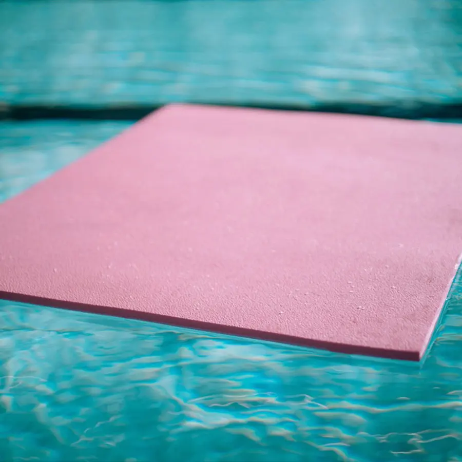 Baby Play Raft -100 x 75 x 1,5 cm - Rosa Aqualand tunn flytmatta - Rosa färg 