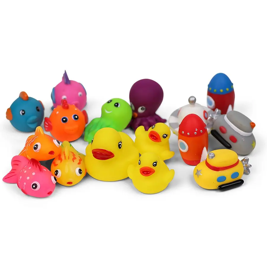 Badleksaker - blandade figurer Set med 16 st figurer 