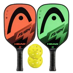 Pickleballrack Set Head Flash Tr&#228;ning | 2 rack | 2 bollar