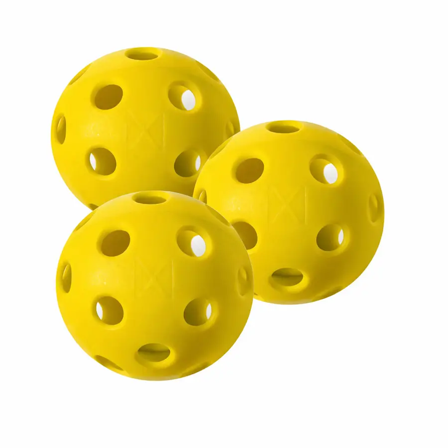 Pickleball X-26 Innendørs ball Gul 3 stk. | Trening og match 