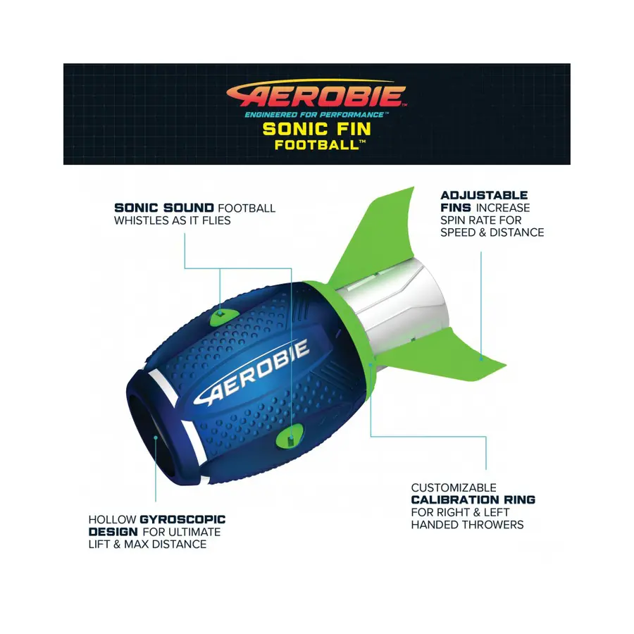 Aerobie Sonic Fin F21 Kastraket som återvänder | Boomerang 