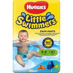 Badblöjor huggies - Little Swimmers 96st Simblöja | 7 - 15 kg grön | 3-4 år
