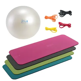 Hemmatr&#228;ning med Fit-ball Matta | Powerband | Fit-Ball