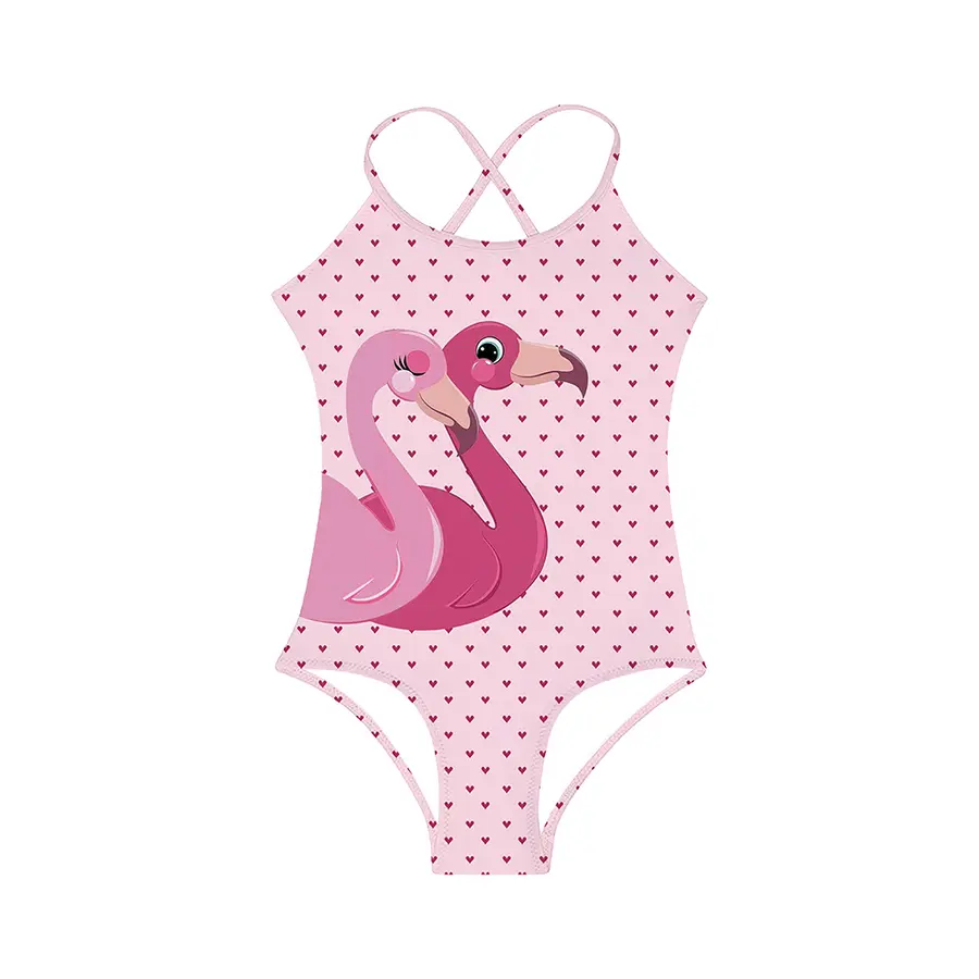 Sisi Baddräkt 128-134cm Slipstop | Rosa | Polyester/Elastan 