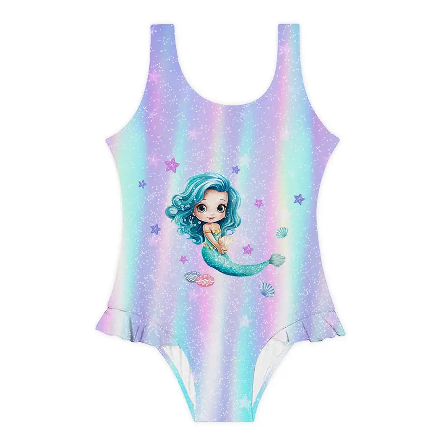 Seastar Baddräkt 128-134cm Slipstop | Flerfärgad |Polyester/Elastan 