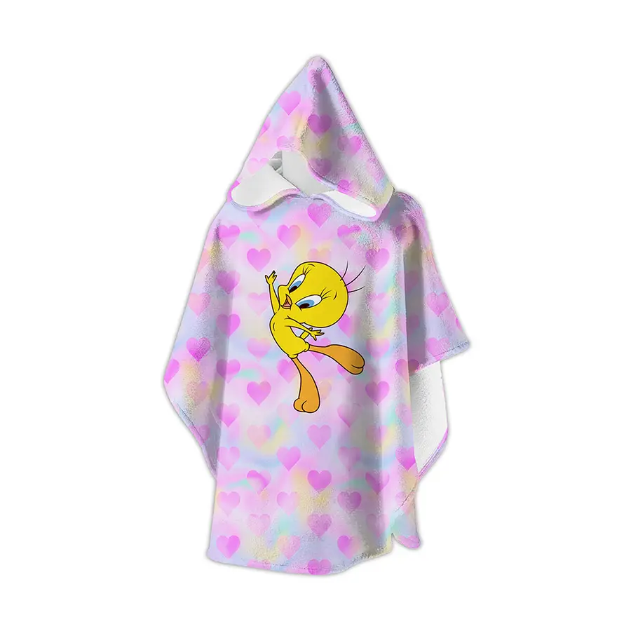Slipstop Badponcho Chirpie Strandponcho | Onesize 2-8 år | Tweety 
