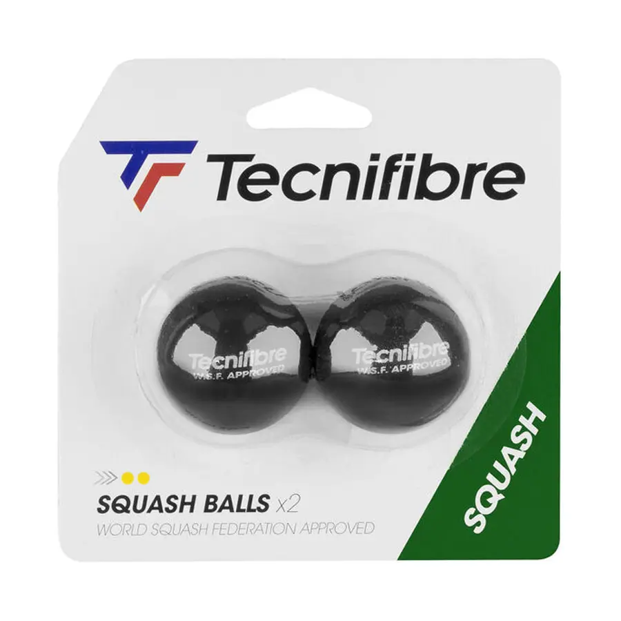 Tecnifibre Squashboll Double Yellow (2) Mycket låg studs | Match 