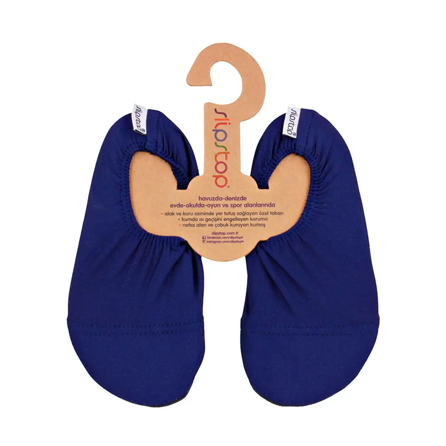Slipstop Halksockor Navy Jr XS Badstrumpor barn 