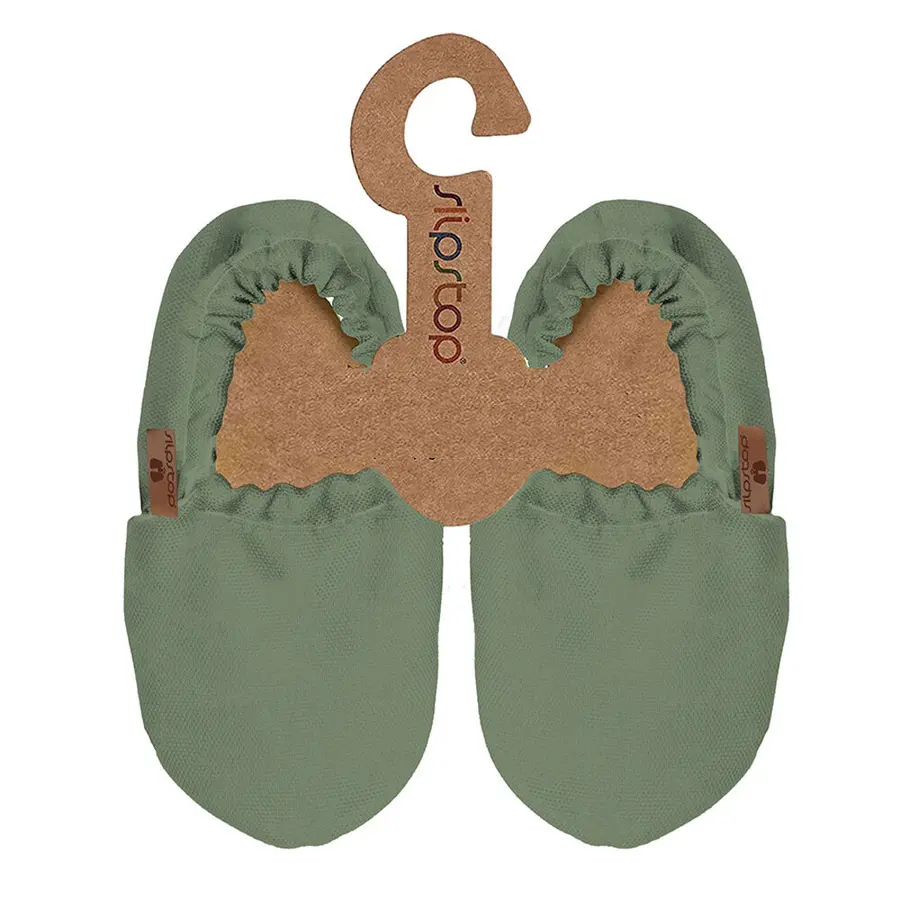 Slipstop Bootie Khaki Junior XS Flexibel toffel med halkskydd 