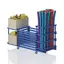 Multi utstyrsvogn med 2 rom og 2 hyller Blå | 193 x 69 x 110 cm (L x B x H) 