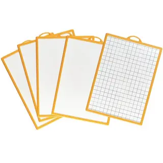 Whiteboardtavla med rutm&#246;nster L: 27 cm - B: 18,7 cm. |  Plast | 5 st.