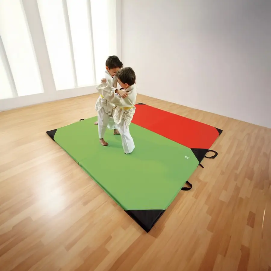 Lekmatta 200 x 120 x 4 cm | Orange Vikbar med handtak 