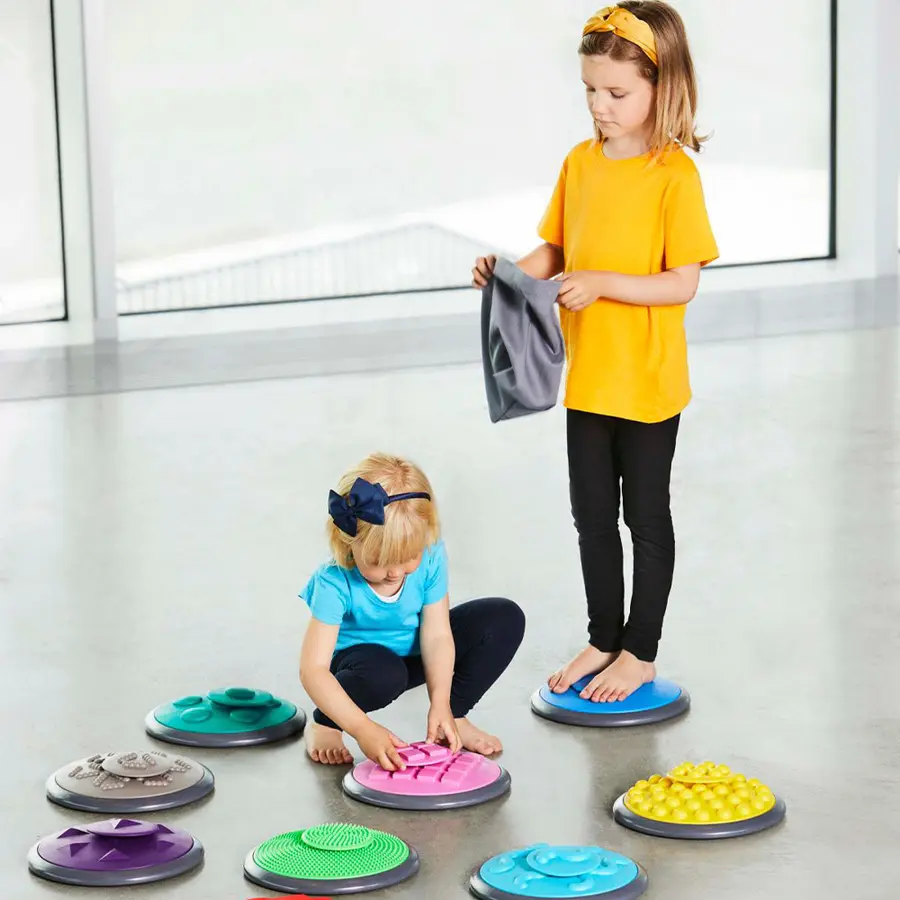Gonge Taktilt Spill | Maxipakke 10 store og 10 små taktile skiver 