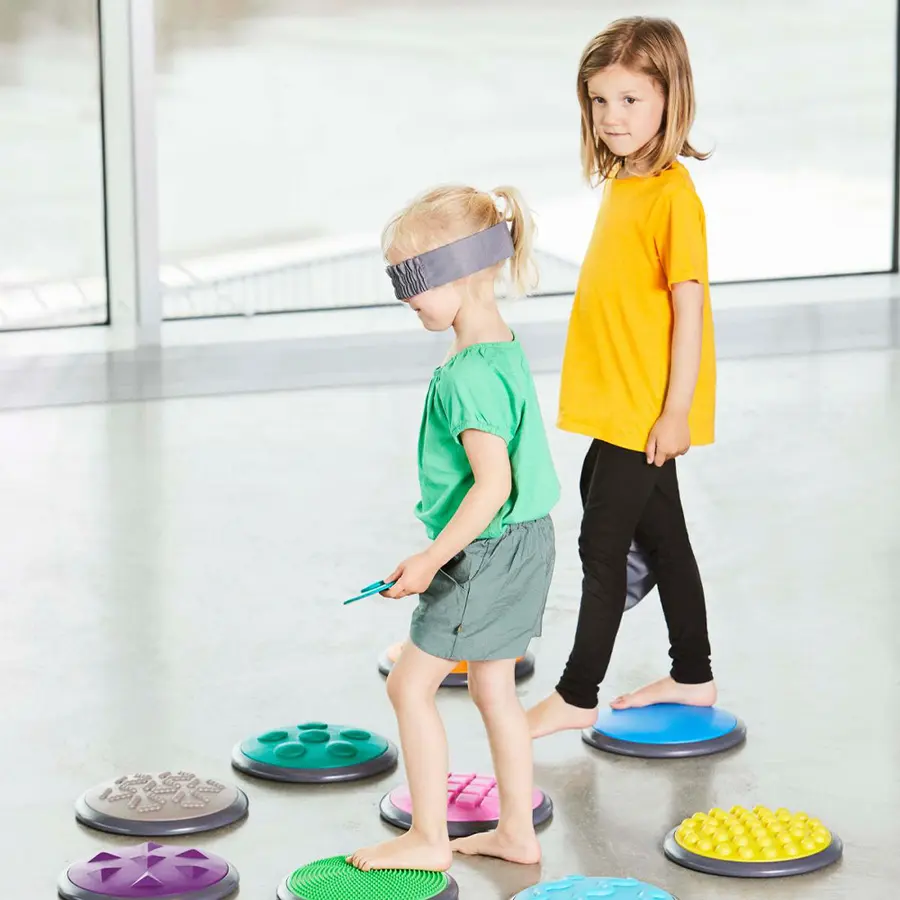 Gonge Taktilt Spill | Maxipakke 10 store og 10 små taktile skiver 