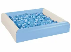 Bollhav Kvadrat 190x37 cm | Blå Ftalatfri | med bollar