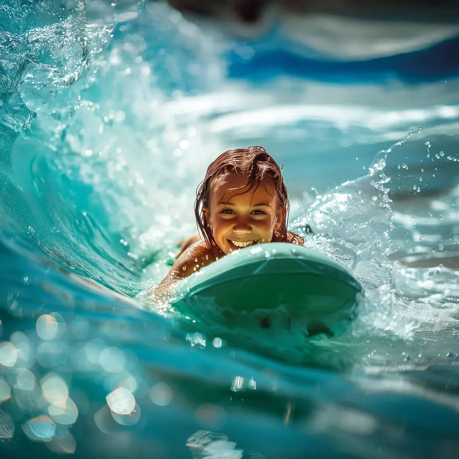Bodyboard för barn 70 cm Ljus blå 