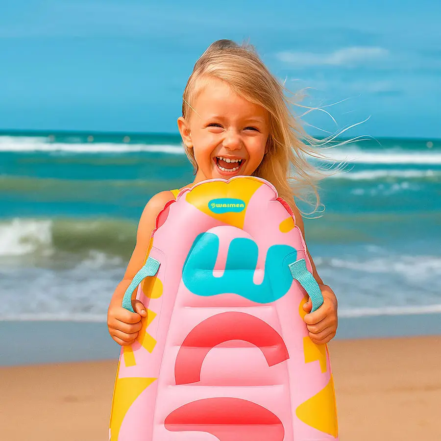 Bodyboard för barn 70 cm Ljus rosa 
