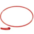 Tunnband i plast | 80 cm | Röd Rockring med kantprofil