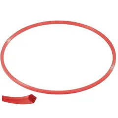 Tunnband i plast | 80 cm | Röd Rockring med kantprofil