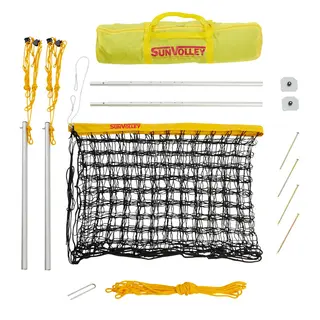 Beachvolleyboll set Sunvolley LC Nät 9,5 m| Stolpar | Banmarkering| Bag