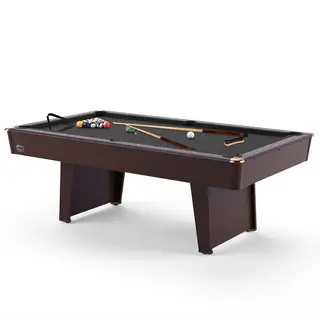 Biljardbord Valnöt Tirol 8 fot Svart spelduk | Spelfält 224x112 cm